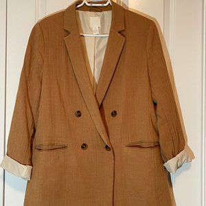 Tan Linen Style Blazer